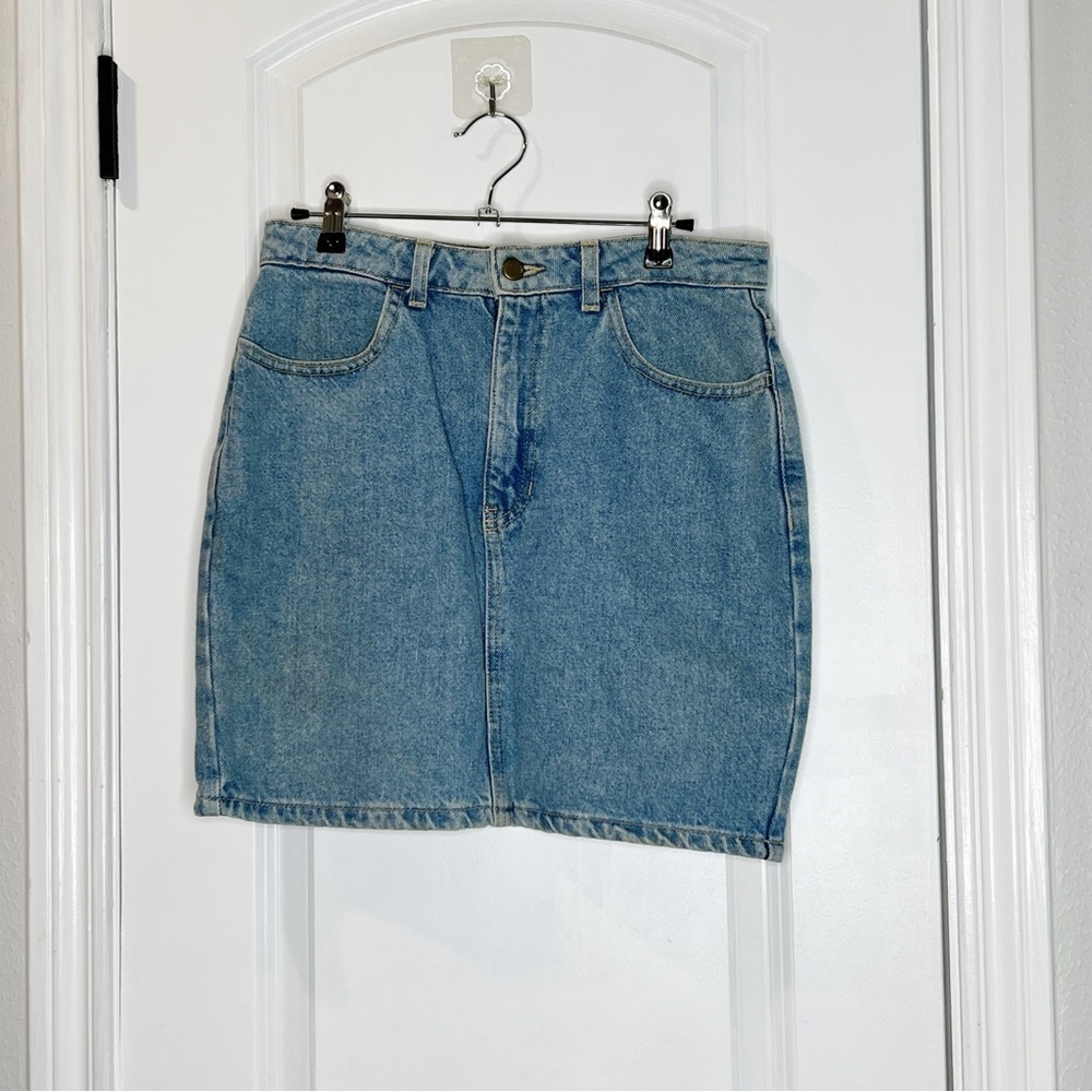 American Apparel Denim Mini Skirt Made in America Size Large